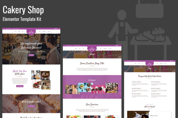دانلود قالب المنتور Cakeryshop - پوسته شیرینی پزی وردپرس