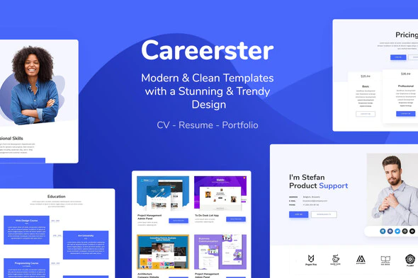 دانلود قالب المنتور Careerster - پوسته رزومه و نمونه کار وردپرس