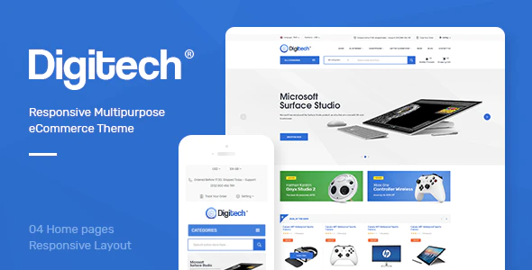 دانلود قالب پرستاشاپ Digitech - قالب فروشگاهی لوازم دیجیتال حرفه ای