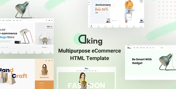 دانلود قالب سایت Dking - قالب چند منظوره و فروشگاهی HTML