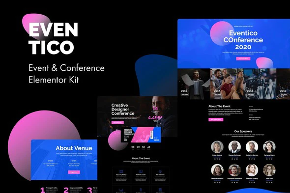 دانلود قالب المنتور Eventico - پوسته مدیریت رویداد و کنفرانس وردپرس