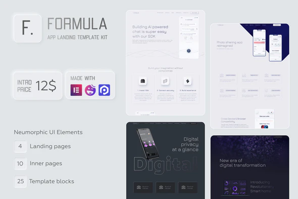 دانلود قالب المنتور Formula - پوسته معرفی اپلیکیشن و محصول وردپرس