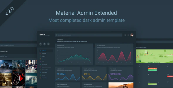 دانلود قالب مدیریت Material Admin Extended - قالب داشبورد حرفه ای