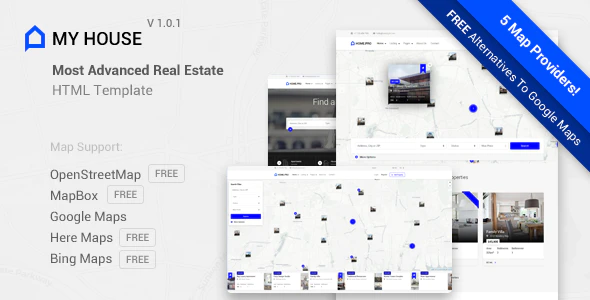 دانلود قالب سایت My House - قالب مشاور املاک پیشرفته HTML