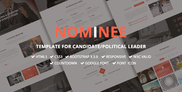 دانلود قالب سایت Nominee - قالب ریسپانسیو و تجاری HTML