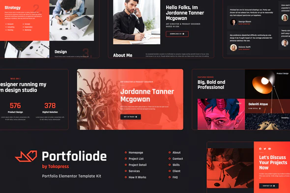 دانلود قالب المنتور Portfoliode - قالب نمونه کار خلاقانه وردپرس