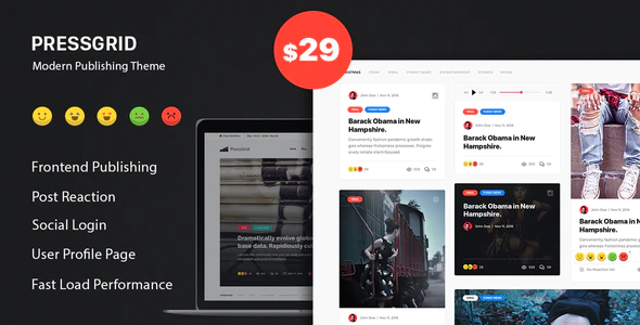دانلود قالب المنتور Serving – پوسته کسب و کار وردپرس دانلود قالب وردپرس PressGrid - پوسته مجله خبری مدرن وردپرس