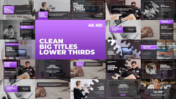 دانلود پروژه افترافکت Clean Big Titles Lower Thirds