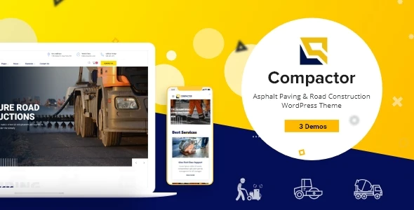 دانلود قالب وردپرس Compactor - پوسته راهسازی و ساخت و ساز وردپرس