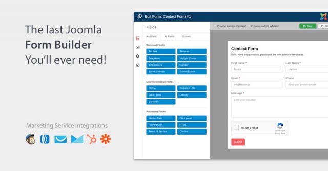 دانلود افزونه جوملا Convert Forms Pro - فرم ساز پیشرفته و حرفه ای جوملا
