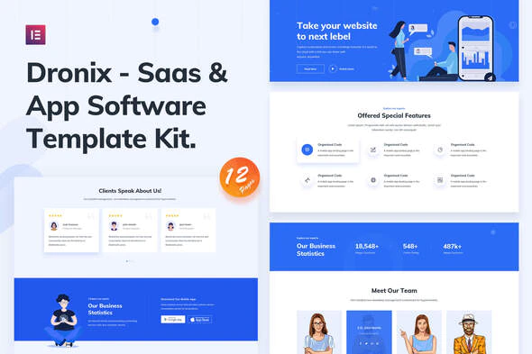دانلود قالب المنتور Dronix - پوسته استارت آپ وردپرس