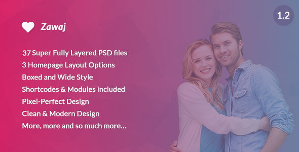 Zawaj Dating PSD Template