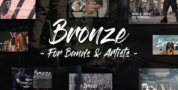 دانلود قالب وردپرس Bronze - پوسته حرفه ای موسیقی وردپرس