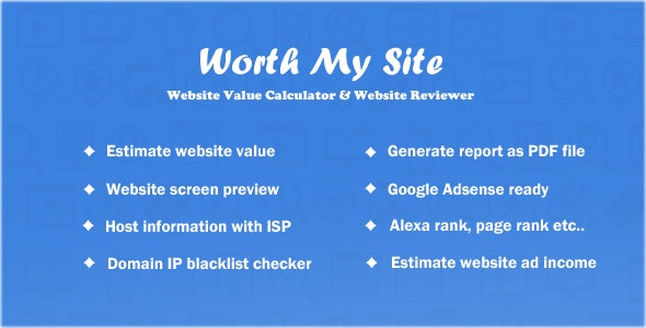 دانلود اسکرپیت Worth My Site - ماشین حساب ارزشیابی وب سایت