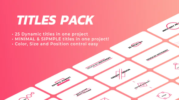 دانلود پروژه افتر افکت Ingenious Titles Pack