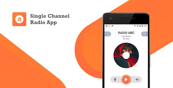 دانلود سورس اپلیکیشن اندروید Single Channel Streaming Radio