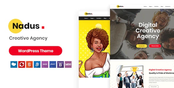 دانلود قالب وردپرس Nadus - پوسته نمونه کار خلاقانه وردپرس