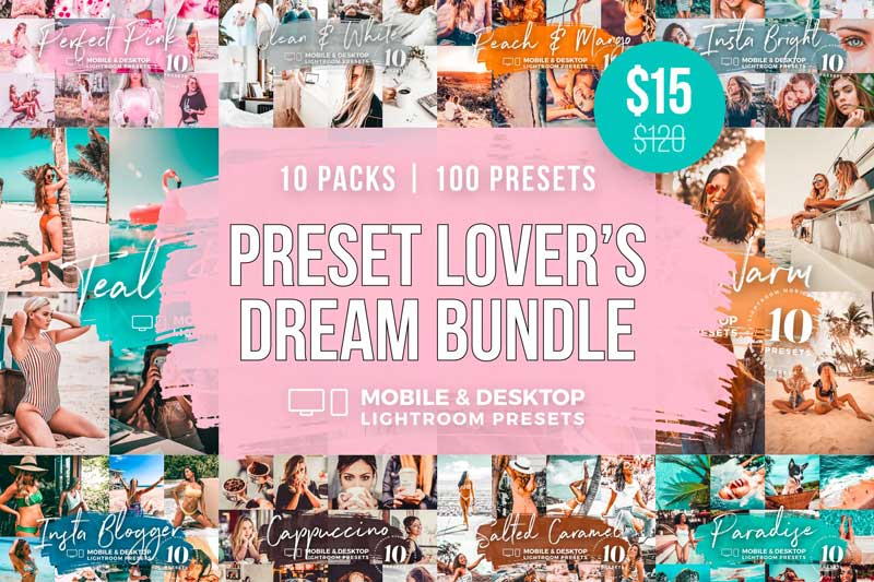 دانلود مجموعه پریست لایت روم Preset Lover's Dream Bundle