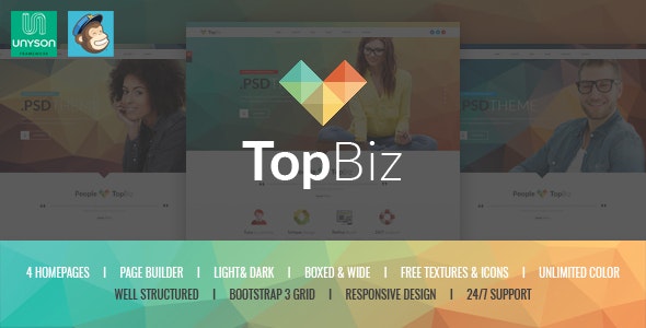دانلود قالب وردپرس TopBiz - پوسته کسب و کار چند منظوره وردپرس