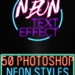 دانلود اکشن فتوشاپ Painting Sketch دانلود استایل فتوشاپ Neon Text Effect - مجموعه 50 استایل نئون فتوشاپ
