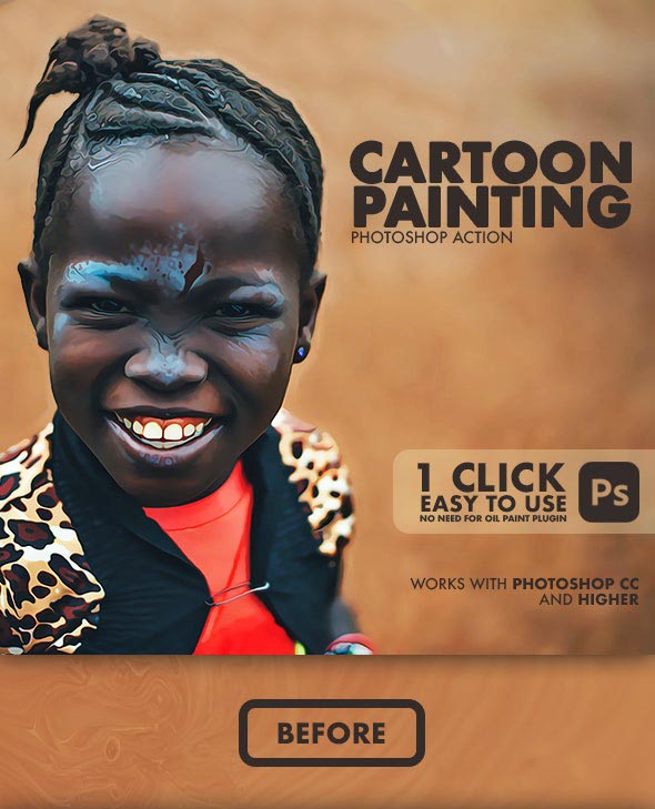 دانلود اکشن فتوشاپ Cartoon Painting