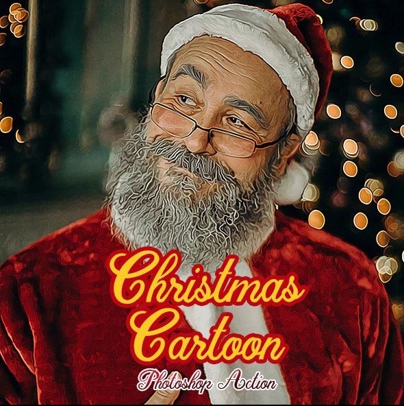 دانلود اکشن فتوشاپ Christmas Cartoon