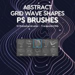 دانلود براش فتوشاپ Grid Wave Shapes