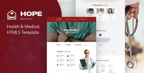 دانلود قالب سایت Hope - قالب پزشکی و درمانی HTML5