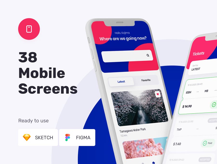 دانلود UI Kit اپلیکیشن موبایل TBusBuy
