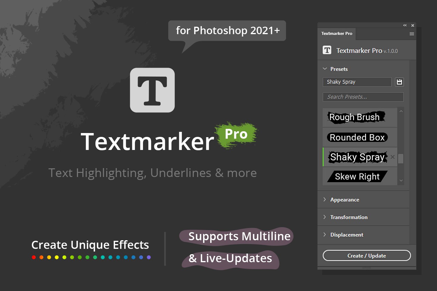 دانلود پلاگین و افزودنی فتوشاپ Textmarker Pro for PS 2021+