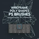 دانلود براش فتوشاپ Wireframe Polygonal Shapes