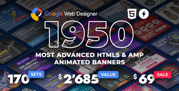 دانلود مجموعه و باندل عظیم بنر های تبلیغاتی HTML5 آماده YN Bundle