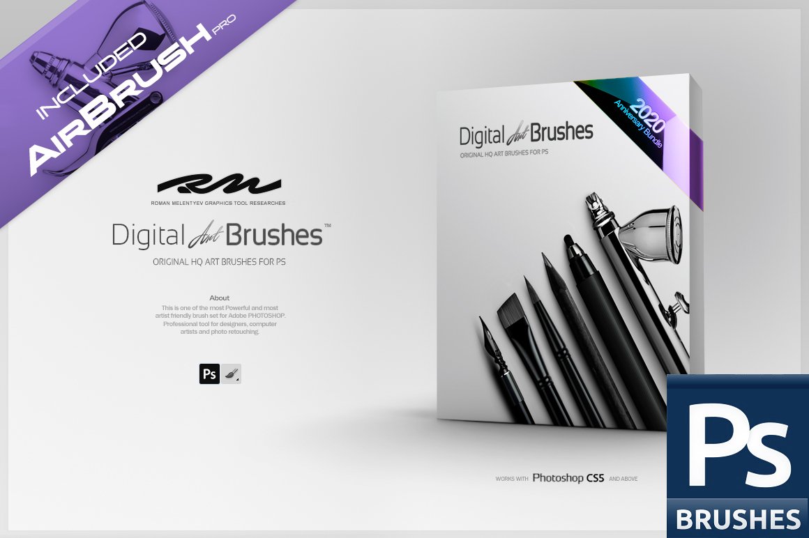 دانلود مجموعه براش و ابزارهای بی نظیر RM Digital Art Brushes