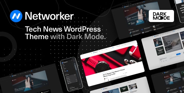 دانلود قالب مجله خبری وردپرس Networker - راست چین + دارای حالت شب