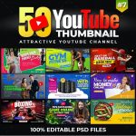 دانلود 50-Youtube Thumbnail Templates