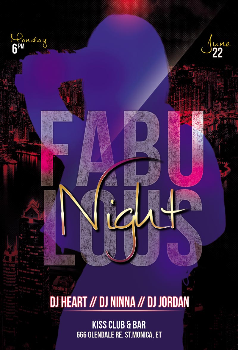 دانلود فلایر لایه باز Fabulous Night