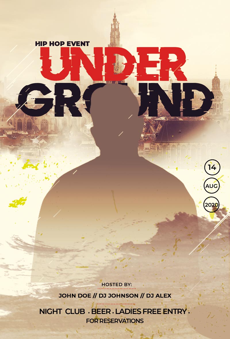 دانلود فلایر لایه باز Hip Hop Night