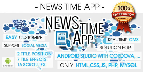 دانلود سورس اندروید News App With CMS & Push Notifications