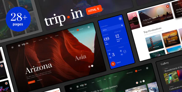 دانلود قالب سایت Tripin - قالب آژانس مسافرتی و تور گردشگری HTML