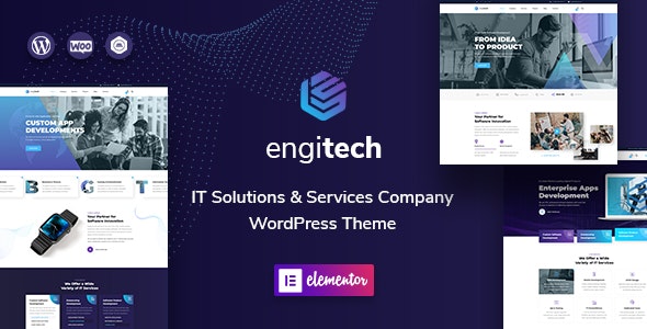 دانلود قالب شرکتی و IT وردپرس Engitech
