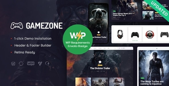 دانلود قالب گیمینگ وردپرس Gamezone