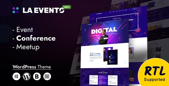 قالب مدیریت رویداد وردپرس La Evento