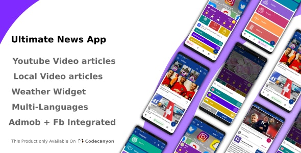 دانلود سورس کد اندروید Ultimate News App
