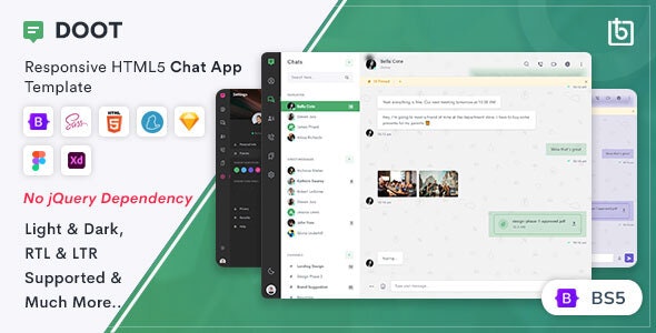 دانلود قالب سایت Doot - Chat App Template