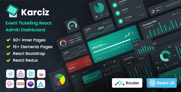 دانلود قالب سایت Karciz - قالب مدیریت و داشبورد React