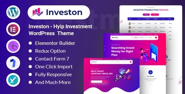 دانلود قالب شرکت های سرمایه گذاری وردپرس Investon