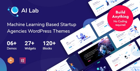 دانلود قالب هوش مصنوعی و استارت آپ وردپرس AI Lab
