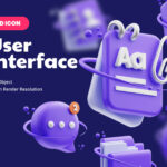 دانلود مجموعه آیکون User Interface 3D Illustration