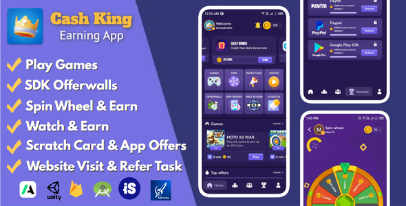 دانلود سورس کد اندروید Cash King
