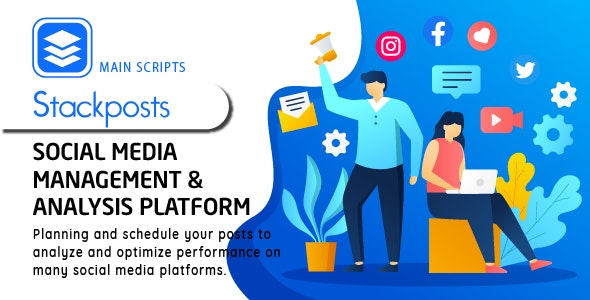 دانلود اسکریپت مجموعه ابزار بازاریابی شبکه های اجتماعی Stackposts